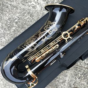 High-end oro nero YTS-875 B-tune sassofono tenore professionale nichel nero materiale oro strumento jazz sax tenore placcato oro