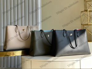 Lockme Handbag A4 Tote Luxury Grained Calfkin Leather Counter Bag Bag Turn Lock Designer Cross Body Veau Twist M57345