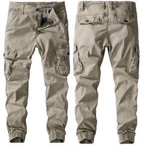 Homens da primavera calça de outono de algodão puro calça calças masculas roupas de moda de calça de moda de moda de calça de calça multi-bolso de vários países masculinos do exército
