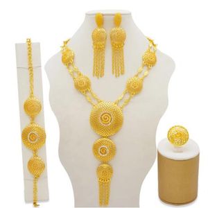 Dubai Kristal toptan satış-Gelin Uzun Tassel Kolye Setleri Kadın Mücevher Setleri Dubai Nijerya Kristal Düğün Takı Setleri216B