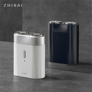 Zhibai portable Mini Electric Electric Shaver Rasoir Chargements USB Tondeuse IPX7 Homme Shaved Tondouillement Type de nettoyage étanche 220322