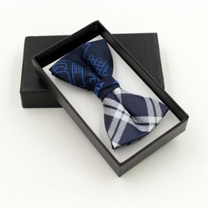Bow bağları Damat Moda Kadın Kadın Kelebek Ekose Bowtie Klasik Gravata Cravat Mavi Desen Tiesbow