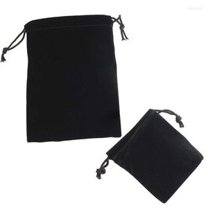 Bolsas de joalheria bolsas 10 PCs com estilos de veludo elegantes bolsas/sacos de presente/bolsos-black-lack edwi22