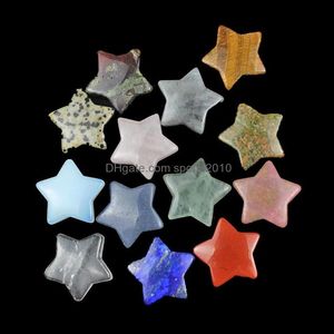 Arts And Crafts Arts Gifts Home Garden Random Color Star Statue Natural Stone Carving Decoration Crystal Polishing Ge Dhd8B