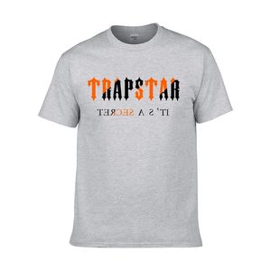 Kläder svarta mens korta t-shirt toppar varumärke Trapstar Printing Man T-shirt kort ärm avslappnade män tee tröjor för manlig 220607