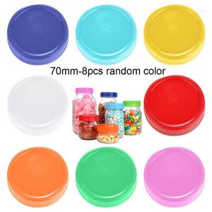 8 stks Plastic Jar Deksels Compatibel voor brede potten Mond Koelkast Vriezer Afdichting Cap Cover Lid Huishoudelijke Supplies1