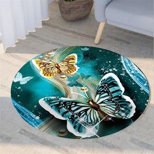 Carpets Pretty Butterfly Carpet Square Anti-Skid Area Floor Mat 3D Rug Non-slip Dining Room Living Soft Bedroom 01Carpets CarpetsCarpets