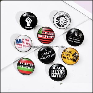 Pins Brooches Jewelry Black Lives Matter Enamel Pin I Have A Dream Lapel Clothes Bag Diy Badge Drop Delivery Qswnf