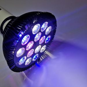 Glödlampor 12/15/18/36/45/54W Full Spectrum Aquarium Lamp 38 LED -ljusarmatur E27 -glödlampa för vattenlevande marinrev D30LED -glödlampor