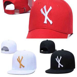 2022 Modne czapki baseballowe NY Snapback Wiele kolorów szczytowa czapka Nowa regulowana kość snapback