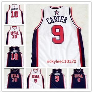 Nikivip Basketball Jersey College 2004 USA Basketball Dream Team Jersey 10 Garnett 9 Carter Jersey Mesh Stitched Embroidery Custom Size S-5XL