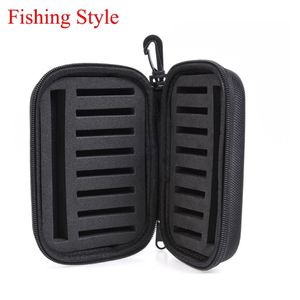 Portabale Fly Fishing Lure Spinner Spoon Bait Foam Box Trout Flies Fishook Fish Hook Hard EVA Storage Case Container Bag 220810