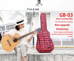 Acoustic Cover toptan satış-40 inç baskılı akustik gitar çantası çizgi film sırt çantası omuzları pamuk gitar çanta kapağı