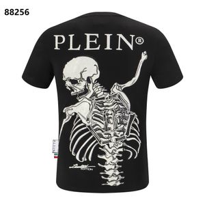 Plein Urso Jersey Camisetas Redondo Pescoço SS Esqueleto T Shirt Strass Crânio Homens camisetas Clássico Alta Qualidade Hip Hop Streetwear Tshirts Casual Top Tees PB 16625