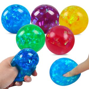 Dekompressionsleksak mjuk tpr kreativa färgglada stressbollar rebound klämmpress pressar bollar leksaker venting barn vuxna