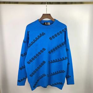 2022FW Nowy Hip Hop Streetwear Knited Sweter Men Gothic Letter Print Pullover Harajuku bawełniany sweter dla kobiet 84534