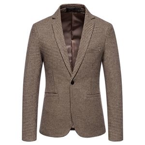 Осенне-зимний мужской пиджак Slim Fit, модный однотонный мужской пиджак, свадебное платье, пальто, повседневный деловой мужской костюм, пальто 4XL 220527