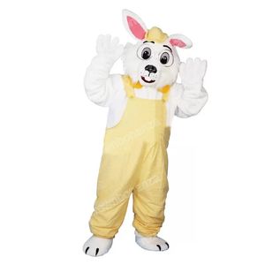 Costume da mascotte di coniglio carino di Halloween Personaggio a tema anime dei cartoni animati Taglia per adulti Vestito da esterno per festa di compleanno di carnevale di Natale