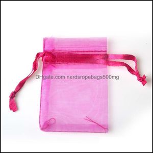 Gift Party Party Supplies Festive Home Garden 100pcs/lote 9 Tamanhos Organza Bag Packag Wedd decorat Favors Dable Bagpouches Bab