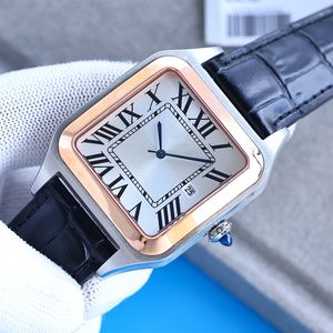 Mens Watch Fully Automatic Mechanical Watches Design Folding Clasp Strap Leather Wristband Waterproof Calendar