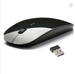 Thin USB Optical Wireless mice Mouse 2.4G Receiver Super Slim Mouse for Computer PC Laptop Desktop 2 color