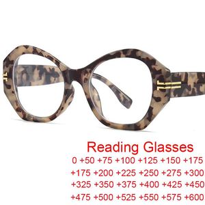 Solglasögon 2022 Trendigt mode Läsglasögon För Kvinnor Män Märkesdesigner Överdimensionerad Oregelbunden Runda Transparent Antiblått ljus