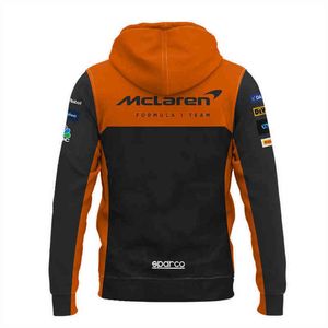 Panas F1 McLaren Hoodie Formula Satu Tim Balap Mobil 3d Cetak Teluk Pria Wanita Mode Ritsleting Kaus Anak-Anak MusiM Semi Jaket Mantel