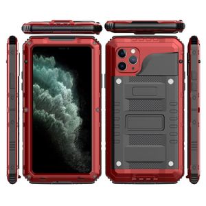 Aluminium metal IP68 water-resistance cases for Iphone 11 pro waterproof case metal phone cover with camera film