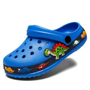 2021 Summer Cute Boy's House Kapcieczki dinozaurowe Buty dinozaurowe Buty na zewnątrz na plażę Dziewczyna Dziewczyna maluchowe Buty różowe sandały G220523