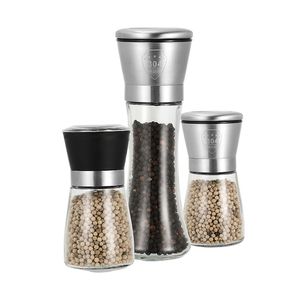 Manual Mills Pepper Grinder Kaffepeppar Krydda Flaskflaskan Rostfritt stål Köksslipare flaskor Gadget