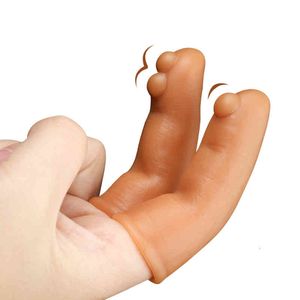 Massager Sex Toy G Spot Clitoral Stimulator Vaginaal orgasme vrouwelijke masturbator speelgoed siliconen vingerafdekking