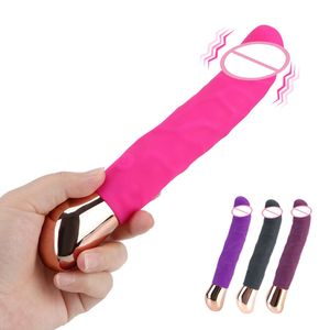 10 Modos Big Dildos Vibrator Penis realista estimulador de ponto G Estimulador sexy brinquedos para mulheres lésbicas femininas masturbador adultos produtos