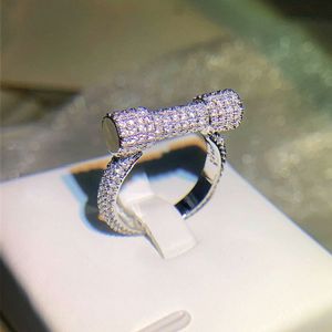 Luxuriöse Damen-Diamantringe, modischer Iced Out-Ring, Schmuck, hochwertiger Herren-Volldiamantring