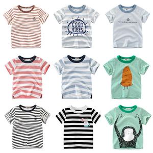 T-shirty chłopcy T koszula krótkie rękawy bawełniane topy dziewczęta dziecięce ubrania ubrania letnie koszulka koszulka maluchowe ubrania na 2-8 lat mody 2022T-S