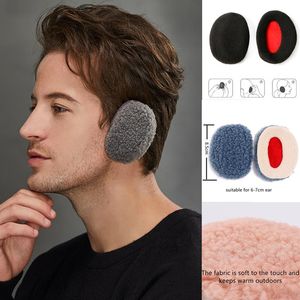 Berets earmuffs inverno sem banda aquecedores de orelha earbags dobrável capa protetor engrossar pelúcia macio para homens mulheres acessórios de vestuário presente