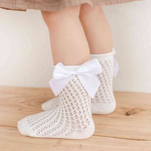 Toddler Baby Girls Tutu Socks Cute Princess Stretch Cotton Anti Slip Ruffles Knee Bilbed with Bows Nowonarodzone akcesorium L220716