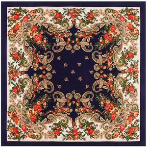 100cm Bohemia Paisley Style Winter Square Scarf Luksusowy marka Kobiety projekt chusteczki chusteczki chusteczki dla kobiet