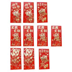 PCS de embrulho de presente Ano do Tiger Red Envelopes Spring Festival Money Pocket Papel PacketGift