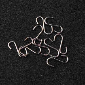 Hakenschienen S zum Aufhängen für Mini-förmigen Edelstahl-Schmuck kleine Kleiderbügel Kleiderbügel Haken Metallform Pflanzen Korb Pflanze klar AmazonHooks