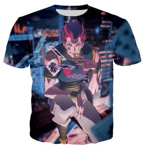 Erkek Tişörtler Hisoka Morow T Shirtler Erkekler/Kadınlar 3D Anime X Baskılı T-Shirt Moda Günlük Harajuku Street Giyim Modaya Üyeler