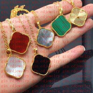 25mm Fashion Classic 4 Clover Sweater Chain Mother Of Pearl Stainless Steel Plated 18K Ladies and Girls Valentine's Day Mother's Day Engagement Jewelry Length 90CM