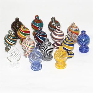 2st Rökning Tillbehör Glasbubbla Carb Cap Flat Top Carb Caps Fit för 20mm 25mm Quartz Banger Nail X XL Bangers Vattenrör Ash Catchers