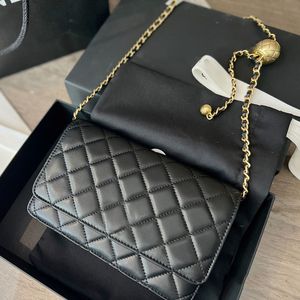 France Womens Classic Mini Flap Crush Gold Ball Bags Wallet With Hardware Crossbody Shoulder Turn Lock Purse Card Holder Multi Pochette Designer Handbags 20X13CM