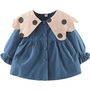 Baby Solid Color Girl Outewear Autumn Children Thin Jacket Pop Long Sleeve New Baby Windbreaker Jacket Kids Sweet Jacket J220718