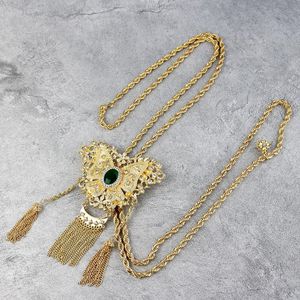 Pendant Necklaces Neovisson Elegent High Quality Morocco Necklace Exquisite Long Sliding Chain For Women Arab Bride Wedding Jewelry GiftPend