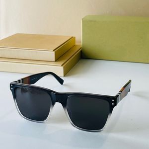 Gold Metal Square Sunglasses Grey Stripe Frame Grey Gradient Lens Mens Acetate frame Sun Glasses 4367 Logo Detail occhiali Shopping da sole New With Box