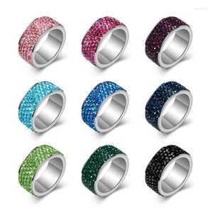 Bröllopsringar mode rostfritt stål kvinnor smycken anillos de acero inoxidable para mujer hög kvalitet cz crystal pave wynn22