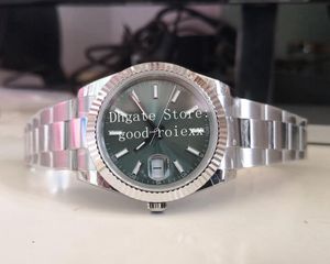 Herrklockor Mintgrön Klocka Turkos Blå Pit Mönster Herr BP Factory Crystal V2 Version 2813 Mekanisk Date Dyk Wimbledon Flute Bezel 126334 BPF Armbandsur