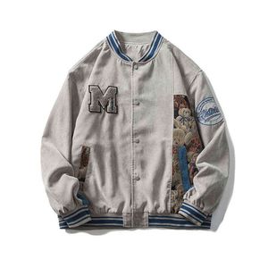 Amerikanische gestickte Letterman-Jacken-Mantel-Männer Y2K-Straßen-Hip-Hop-Retro-College-Baseball-Uniform-Paar-beiläufige Bomber-Jacken T220816