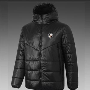 21-22 Club de Regatas Vasco Da Gama's Men's Down Hoodie Jacket Winter Leisure Sport Coat Full Zipper Sports Outdoor Warm Dark Shirt Logo Custom